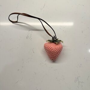 Tory Burch Pink Strawberry Bag Charm